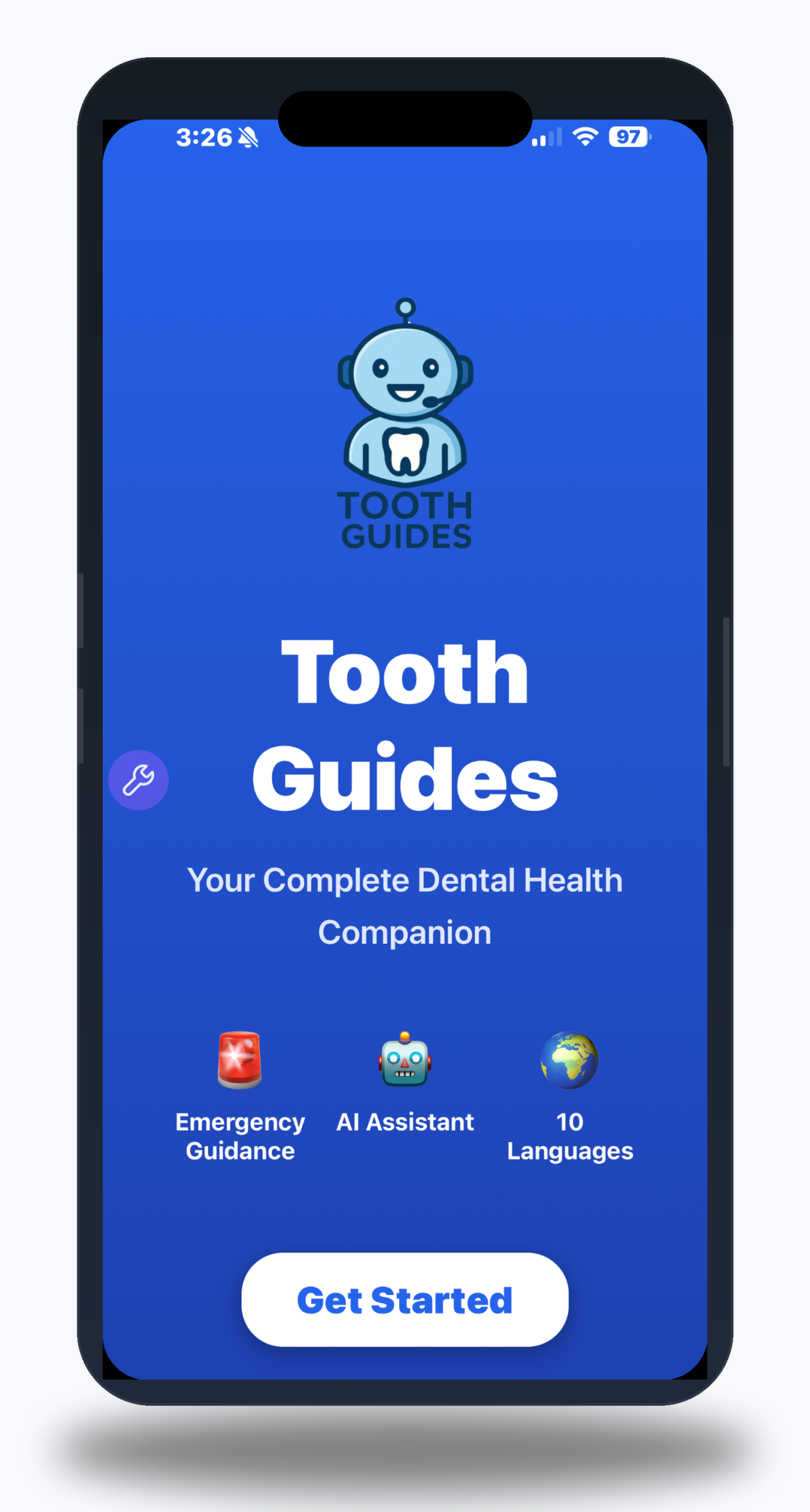 Tooth Guides Home screen on iPhone